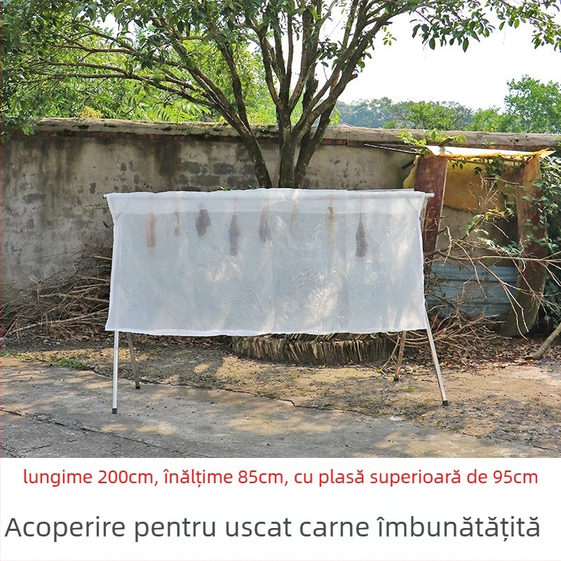 Kaixiu rețea de uscare pentru carne, cu plasă respirabilă; pliabilă și retractabilă; coș de uscare cu un singur strat; pachet de 50 bucăți