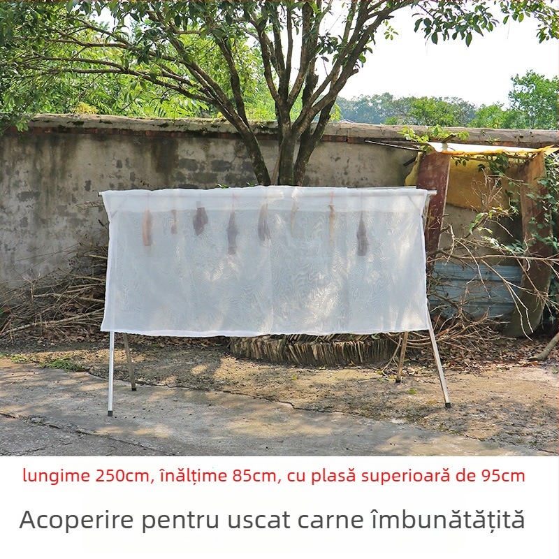 Kaixiu rețea de uscare pentru carne, cu plasă respirabilă; pliabilă și retractabilă; coș de uscare cu un singur strat; pachet de 50 bucăți