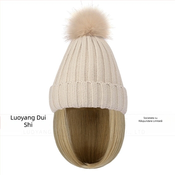 Perucă: bob scurt drept cu pălărie tricotată încorporată; material păr: sârmă rezistentă la temperaturi înalte; lungime: scurtă; potrivit pentru toate formele feței; nu poate fi vopsită sau îndreptată