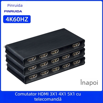 Comutator/distribuitor HDMI, intrări 3x1/4x1/5x1, 1080P, interfață HDMI, pentru linia TV