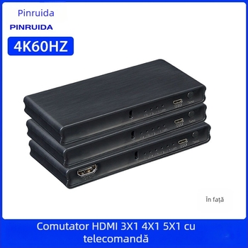 Comutator/distribuitor HDMI, intrări 3x1/4x1/5x1, 1080P, interfață HDMI, pentru linia TV