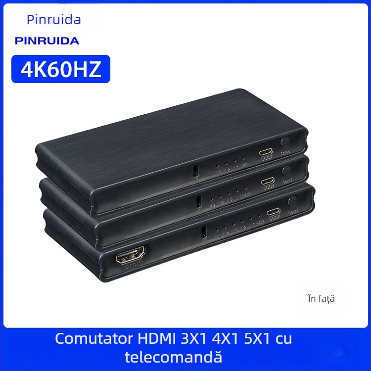 Comutator/distribuitor HDMI, intrări 3x1/4x1/5x1, 1080P, interfață HDMI, pentru linia TV