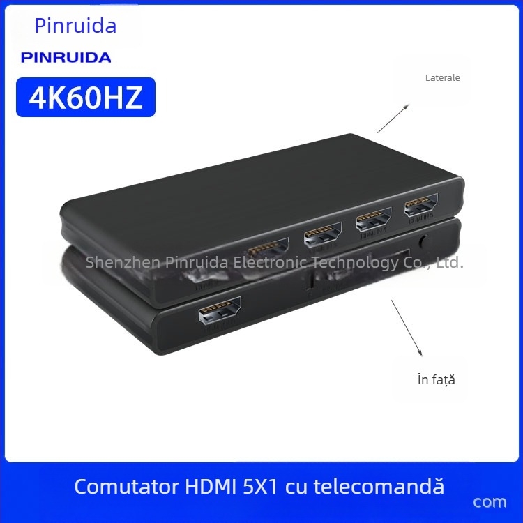 Comutator/distribuitor HDMI, intrări 3x1/4x1/5x1, 1080P, interfață HDMI, pentru linia TV