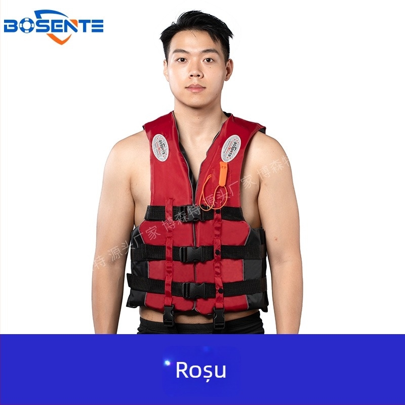 Vestă de salvare pentru adulți și copii, cu plutaj înalt, pentru înot, pescuit și rafting.