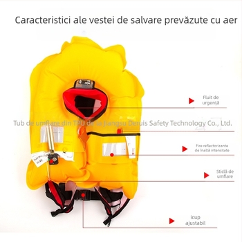 DRESEA vestă de salvare gonflabilă portabilă, montaj auto, pentru adulți, cu plutabilitate ridicată, pentru situații de urgență