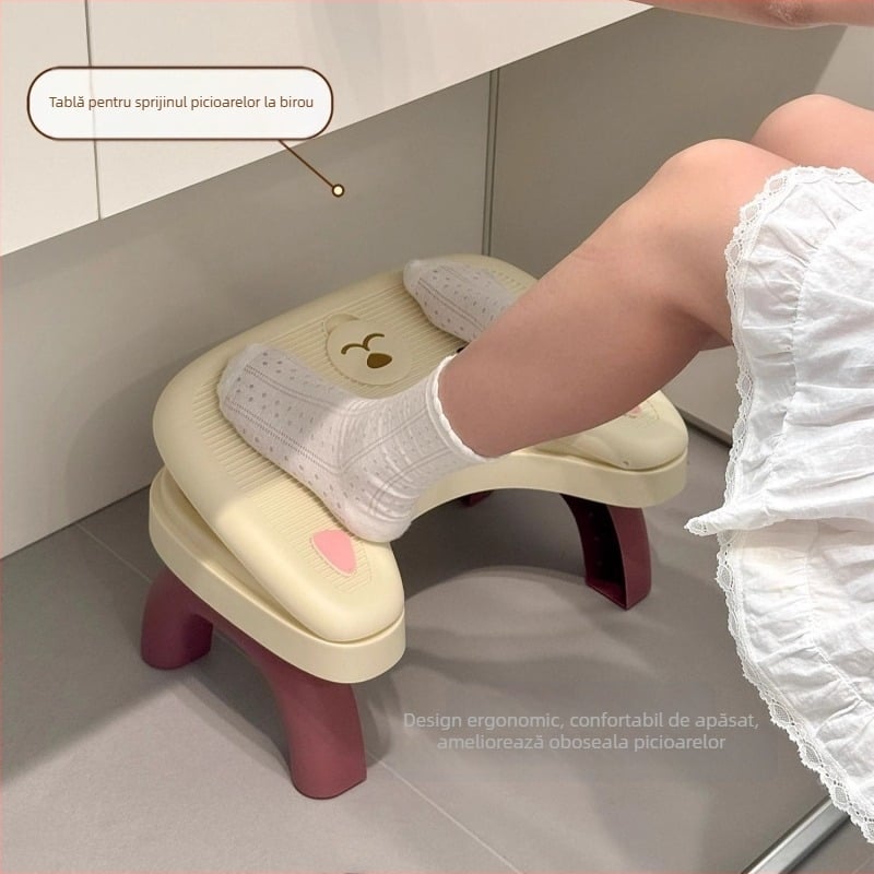 Suport pentru picioare sub birou, plastic, simplu și modern, umplutură din spumă ușoară, model 64564651