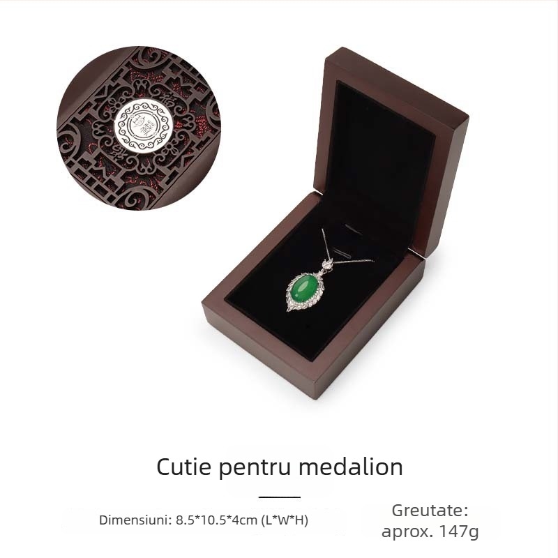 Cutie pentru bijuterii din lemn, design retro cu decupaje, material din placă densă/material compozit, brand Peng Hui, cutie de ambalare pentru bijuterii, origine Guangdong Foshan, China