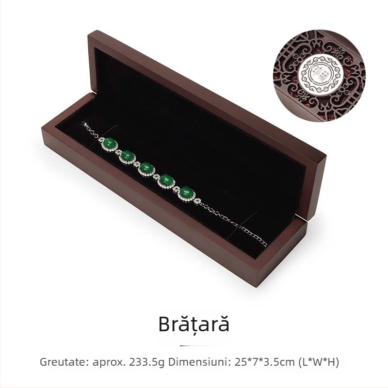 Cutie pentru bijuterii din lemn, design retro cu decupaje, material din placă densă/material compozit, brand Peng Hui, cutie de ambalare pentru bijuterii, origine Guangdong Foshan, China