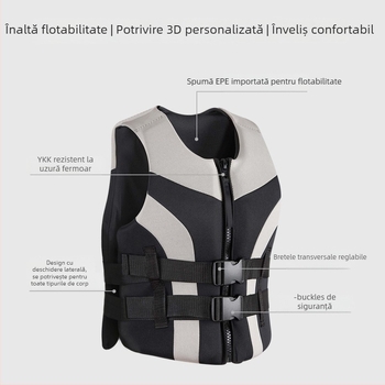 Vesta de salvare pentru adulți, vestă marină profesională, multifuncțională, cu plutabilitate EPE