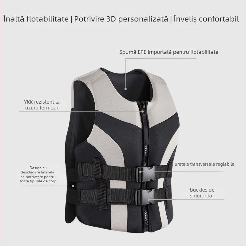 Vesta de salvare pentru adulți, vestă marină profesională, multifuncțională, cu plutabilitate EPE