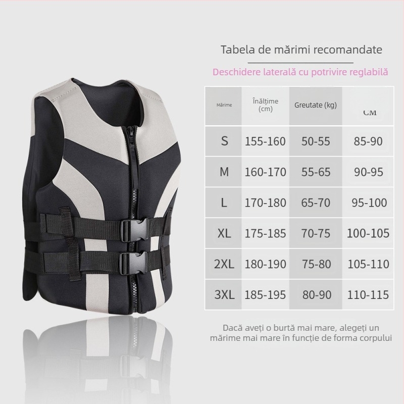 Vesta de salvare pentru adulți, vestă marină profesională, multifuncțională, cu plutabilitate EPE