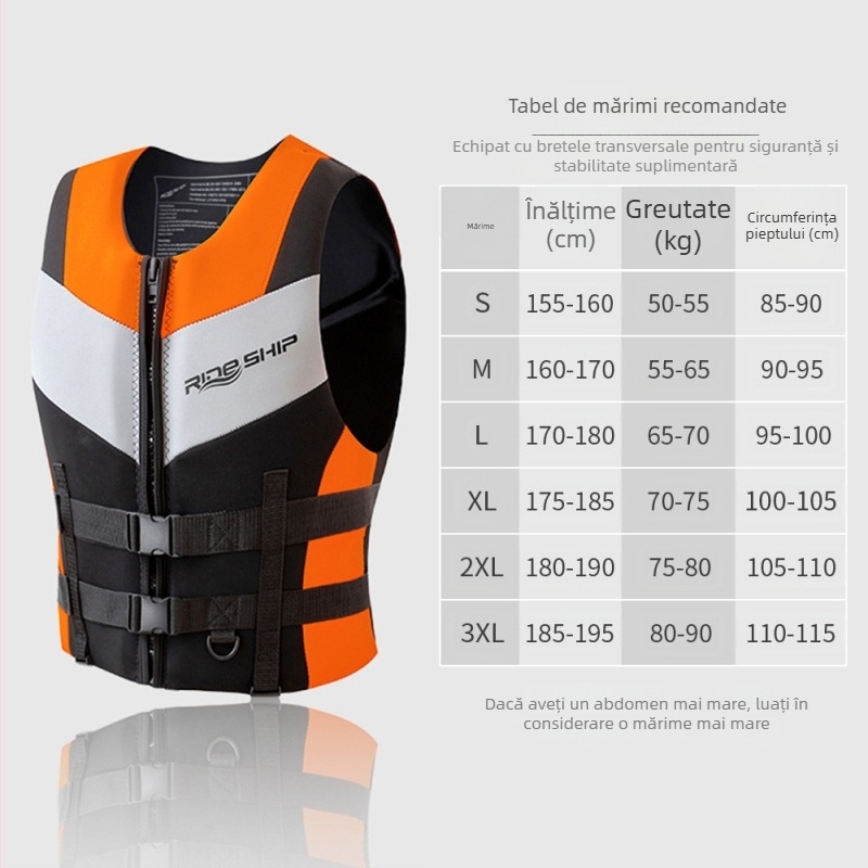 Vesta de salvare pentru adulți, vestă marină profesională, multifuncțională, cu plutabilitate EPE