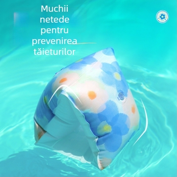 Inel de înot pentru copii, design pentru subraț, PVC ecologic gros, imprimeu