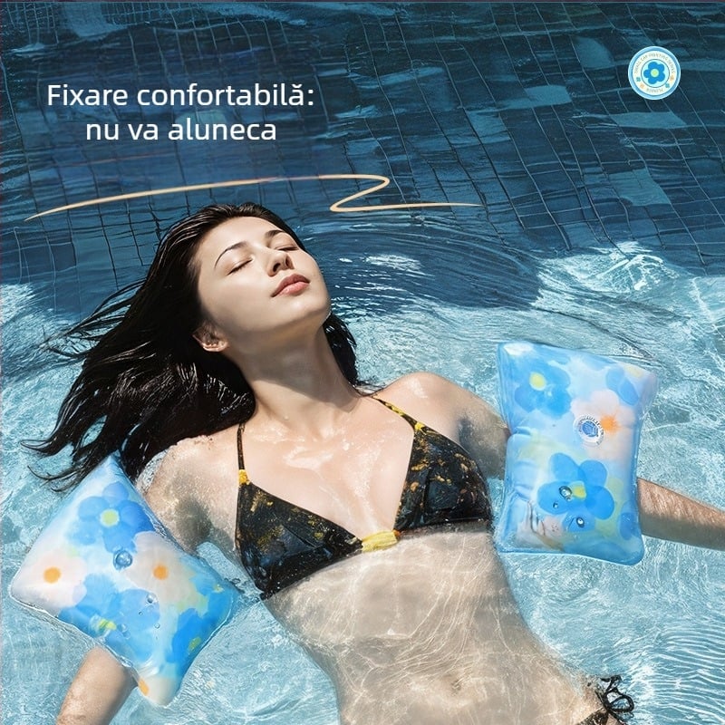 Inel de înot pentru copii, design pentru subraț, PVC ecologic gros, imprimeu