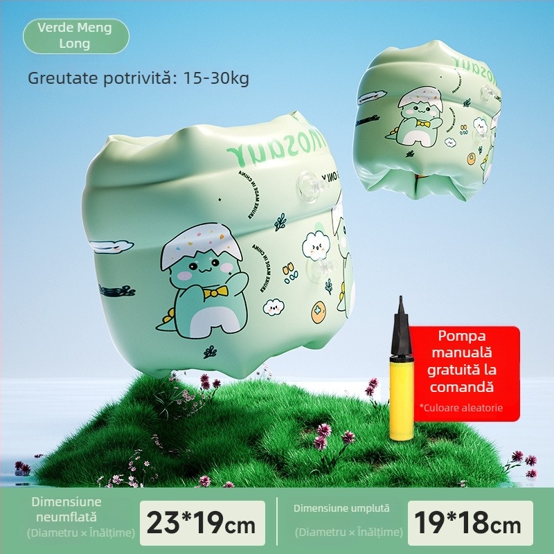 Inel de înot pentru copii, design pentru subraț, PVC ecologic gros, imprimeu