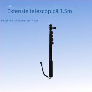 Stand telescopic din aliaj de aluminiu pentru selfie și streaming în direct într-un cort de camping, reglabil 2–5 secțiuni, imprimare logo disponibil