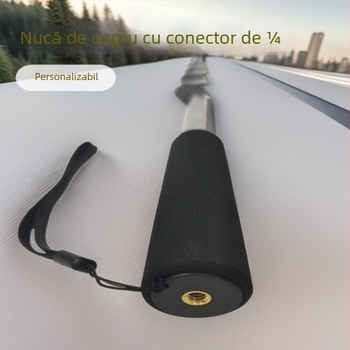 Stand telescopic din aliaj de aluminiu pentru selfie și streaming în direct într-un cort de camping, reglabil 2–5 secțiuni, imprimare logo disponibil
