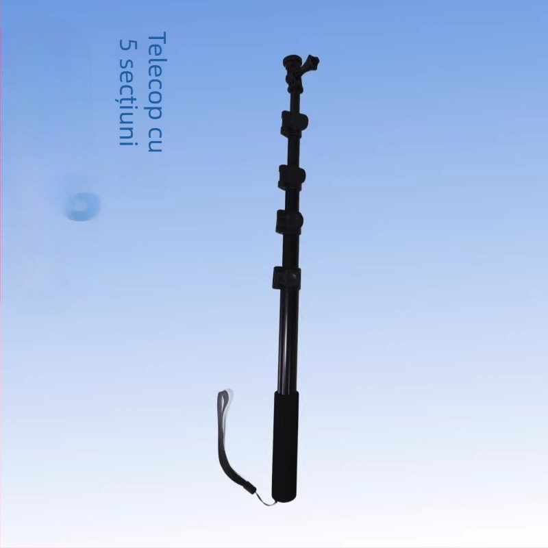 Stand telescopic din aliaj de aluminiu pentru selfie și streaming în direct într-un cort de camping, reglabil 2–5 secțiuni, imprimare logo disponibil