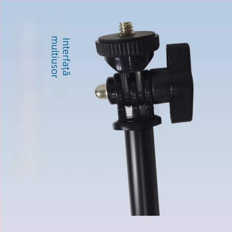 Stand telescopic din aliaj de aluminiu pentru selfie și streaming în direct într-un cort de camping, reglabil 2–5 secțiuni, imprimare logo disponibil