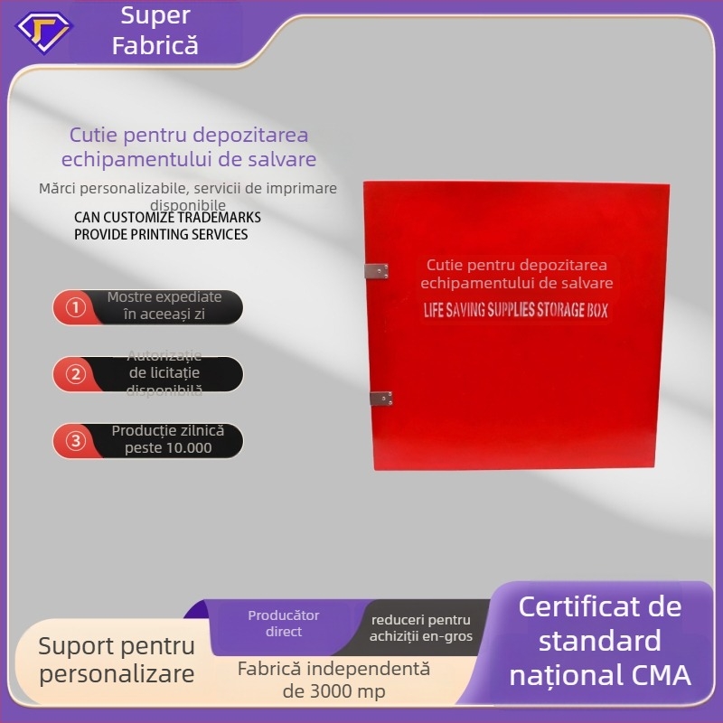 Totoro Cutie de depozitare a echipamentelor de salvare din fibră de sticlă cu ușă transparentă