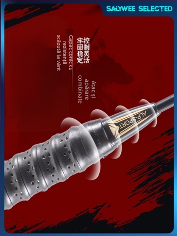 Rachetă de badminton SALYWEE XHP – ultraușoară, din carbon, ofensivă, lovitură directă, personalizare disponibilă, logo tipărit, greutate 80–84 g, mâner G5