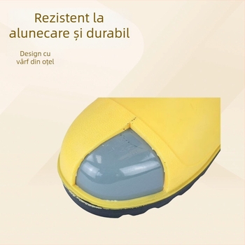Cizme de ploaie din PVC, unisex, protecție împotriva loviturilor și perforării, rezistente la acizi și alcalii, rezistente la ulei, înălțime mare SS032-YB