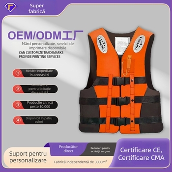 Totoro vestă de salvare profesională pentru adulți – plutabilitate ridicată, vestă portabilă pentru barcă și pescuit, personalizare disponibilă