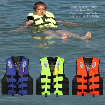 Vesta de salvare marină cu plutabilitate mare, portabilă, pentru snorkeling și pescuit, pentru adulți