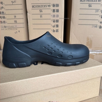 Pantofi bucătar bărbați, partea superioară din plastic, glezna joasă, vârf rotund, fără căptușeală