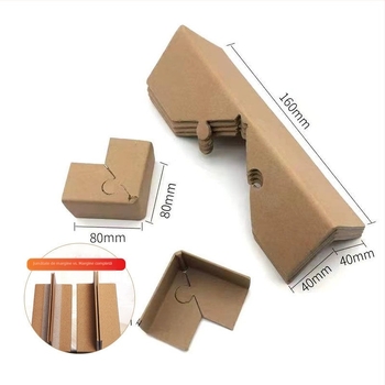 Protector de colț în formă de U din hârtie Kraft pentru ambalarea cartonelor și mobilierelor; design anti-coliziune; Material: carton Kraft