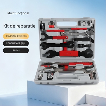 Set de unelte pentru repararea anvelopelor bicicletei, 44 de piese, unelte din oțel carbon