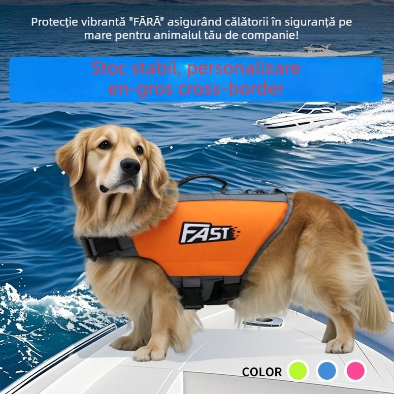 Vestă de salvare pentru câini – material Oxford, stil caricatură, personalizabilă, potrivită pentru Pomeranian, Corgi, Teddy, Bichon Frisé, Shiba Inu, Golden Retriever, Labrador