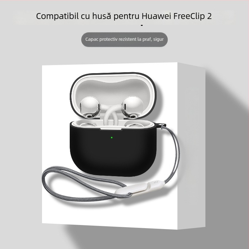  husă de protecție din silicon pentru căști Huawei FreeClip2 cu clips, în stil desen animat, turnare prin injecție