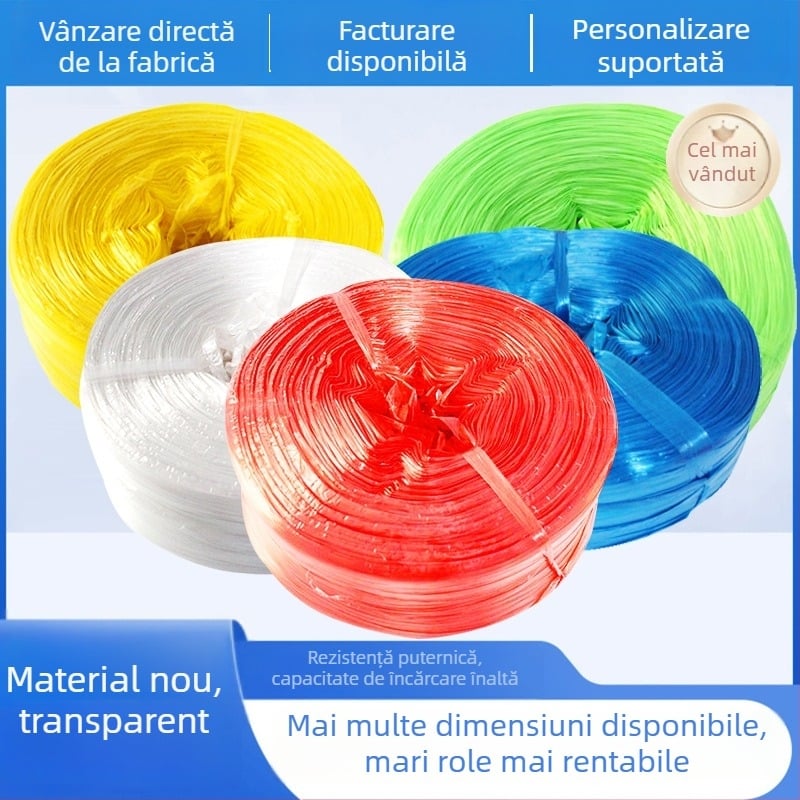 Funie de ambalare din polipropilenă, 1800 m, rezistență la rupere 100 kg, pentru ambalare și legare