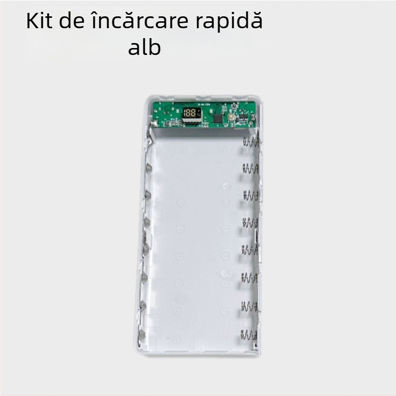 Carcasă pentru baterii 18650 fără sudură, 8 celule, pentru carcasă DIY a unei surse mobile de alimentare cu încărcare rapidă bidirecțională