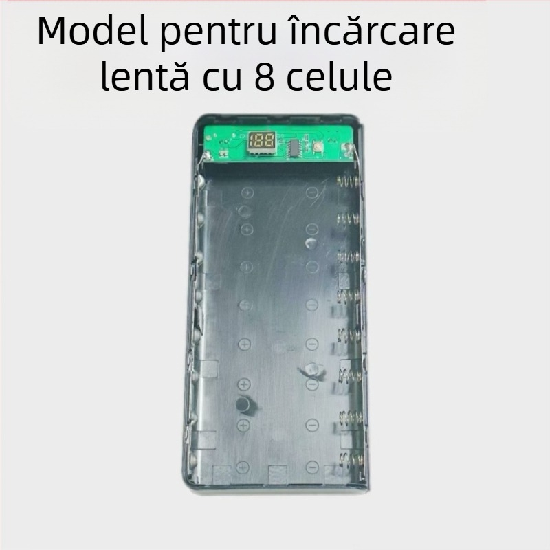 Carcasă pentru baterii 18650 fără sudură, 8 celule, pentru carcasă DIY a unei surse mobile de alimentare cu încărcare rapidă bidirecțională
