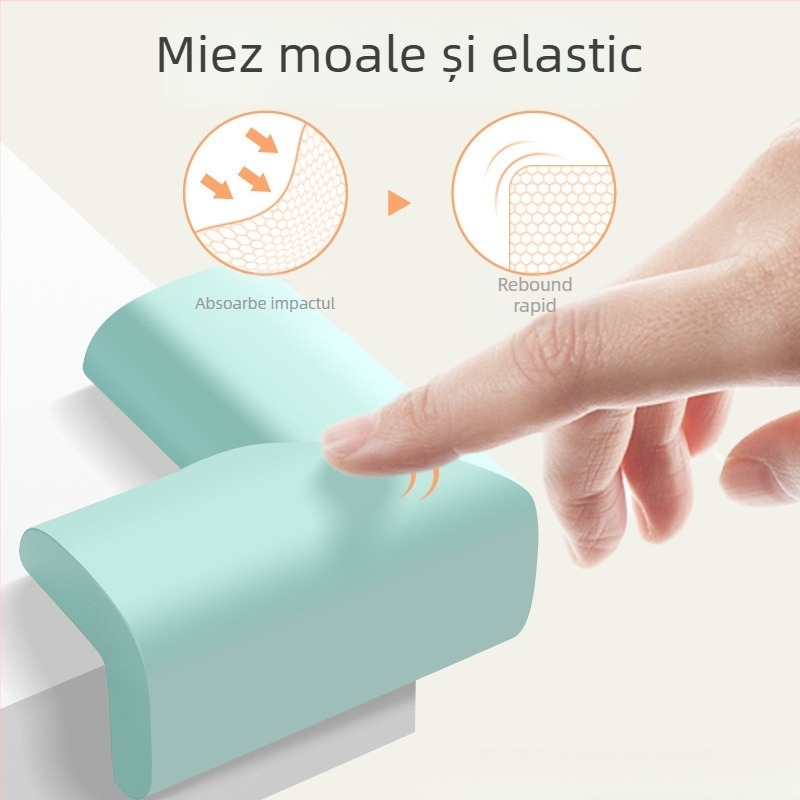 Protector de colț pentru copii – colț drept, pentru paturi și mese, protecție anti-coliziune