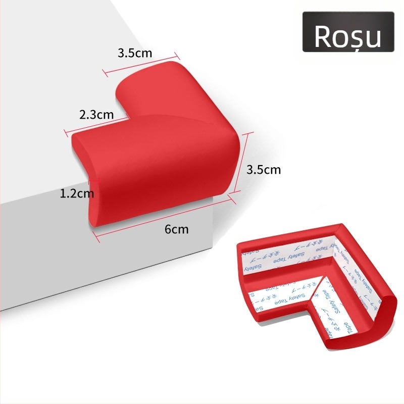 Protector de colț pentru copii – colț drept, pentru paturi și mese, protecție anti-coliziune