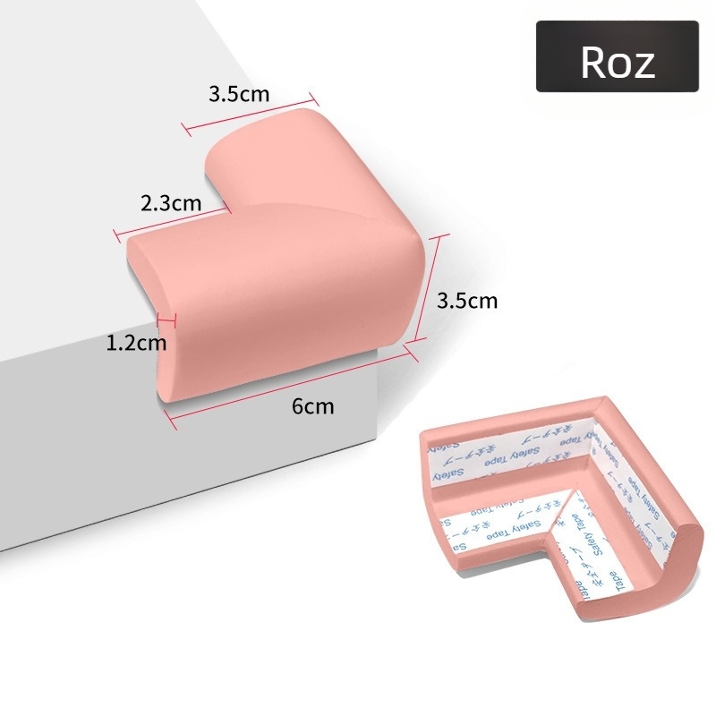 Protector de colț pentru copii – colț drept, pentru paturi și mese, protecție anti-coliziune