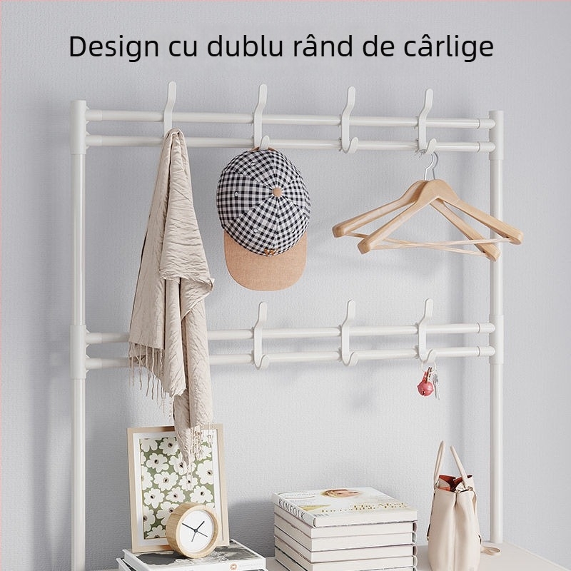 Raft pentru pantofi și pălării pentru intrarea în casă, cu mai multe etaje, protecție împotriva prafului, cu ușă, pe podea