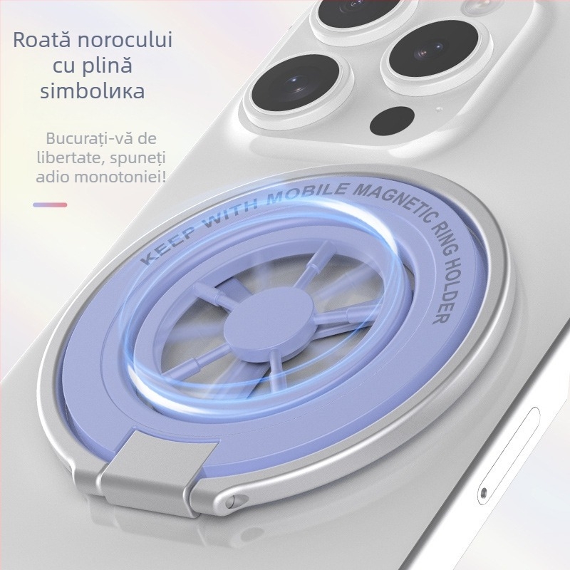 Suport magnetic dublu pentru telefon, staționare de birou pliabilă, aliaj, design universal, personalizabil