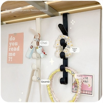 Cuier de ușă, montaj fără găuri, rășină ABS, stil minimalist modern, capacitate 3–5 kg, NZ-48542