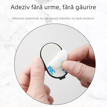 Cuier lipit pentru perete - oțel inoxidabil, cârlige duble, stil minimalist modern, set de 4 buc., capacitate de încărcare 15–20 kg