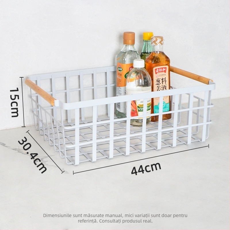 Coș de depozitare dreptunghiular din oțel carbon pentru gustări și uz general – design modern minimalist