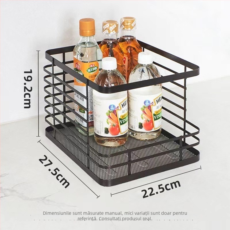 Coș de depozitare dreptunghiular din oțel carbon pentru gustări și uz general – design modern minimalist