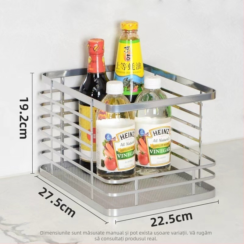 Coș de depozitare dreptunghiular din oțel carbon pentru gustări și uz general – design modern minimalist