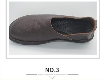 Pantofi de damă din piele de vită, loaferi de condus cu vârf rotund, toc mic 1-3 cm, talpă PU, slip-on
