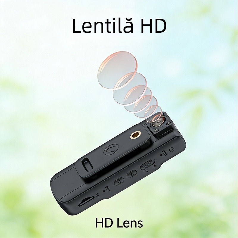 Cameră purtabilă cu rotație magnetică pentru ciclism, 4K Ultra HD, ecran IPS de 1,5 inch, stocare MicroSD, stabilizare electronică a imaginii