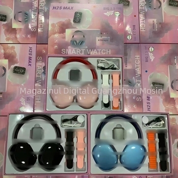 Ceas inteligent cu set de căști Bluetooth, afișaj TFT de 2,01 inci, carcasă din aliaj de aluminiu, curea din silicon, Bluetooth, autonomie baterie sub 7 zile