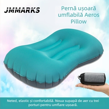 Pernă gonflabilă în formă de U, din nailon, model MS-005, personalizabilă, design minimalist